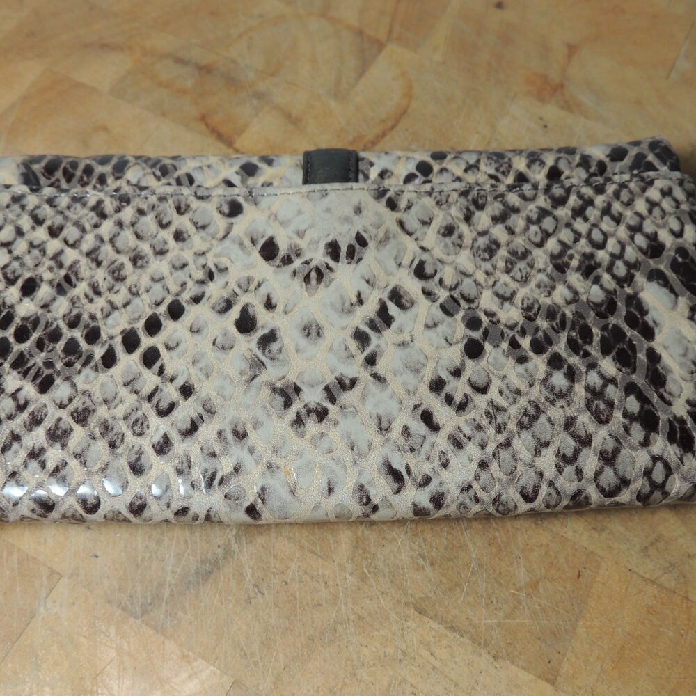 Vintage Brighton Nolita Snakeskin Wallet Clutch Tri-Fold - Picture 3 of 5